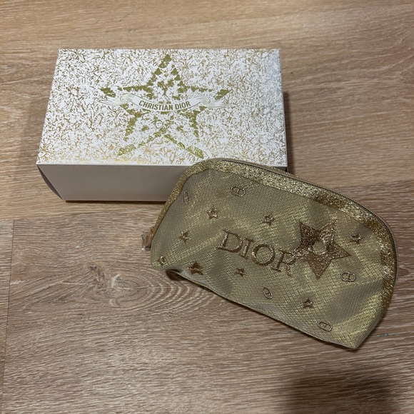 Dior Gold Cosmetic Case Luxurious Design - Picture 1 of 2